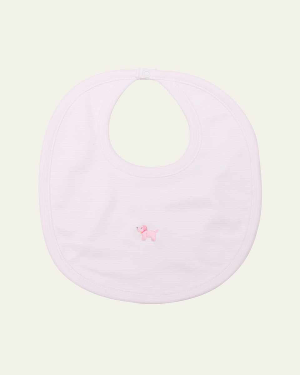 Girl's Premier Puppies Hand Embroidered Bib